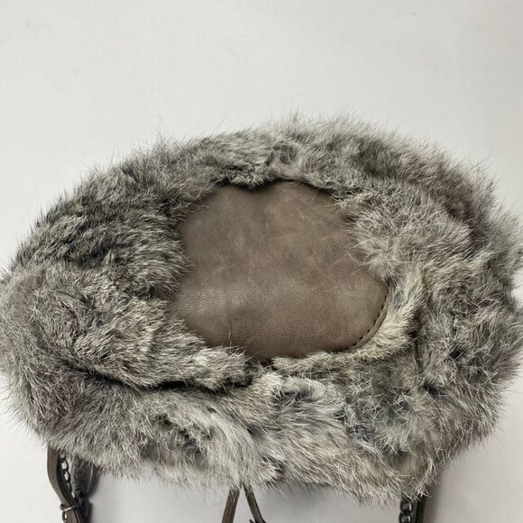 OLIVIA HARRIS Baby Ball Fur Drawstring Shoulder Bag with Chain Strap - Picture 13 of 13
